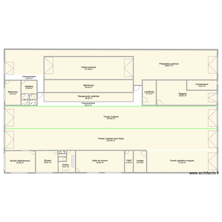 Atelier ZAC 28x48. Plan de 0 pièce et 0 m2