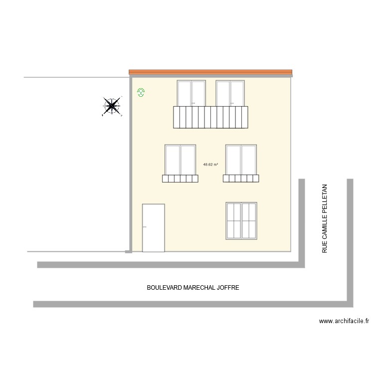 FACADE 1. Plan de 0 pièce et 0 m2