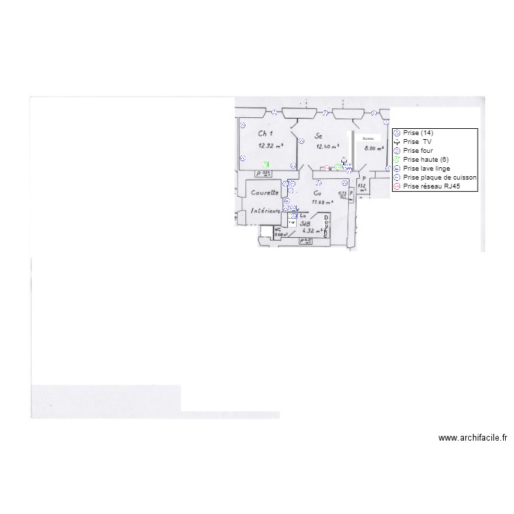 électricité apt 2 Piccioni 2e G. Plan de 0 pièce et 0 m2