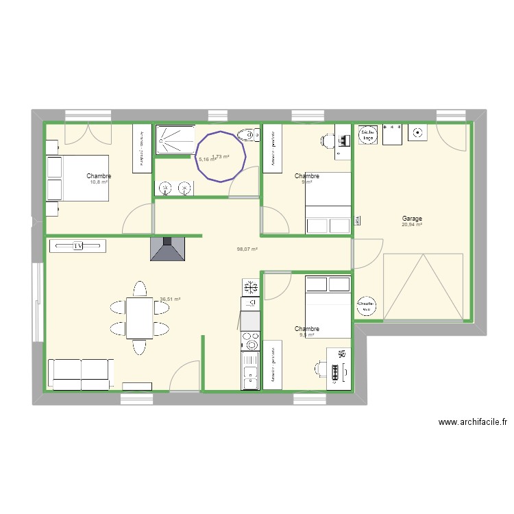 projet . Plan de 0 pièce et 0 m2