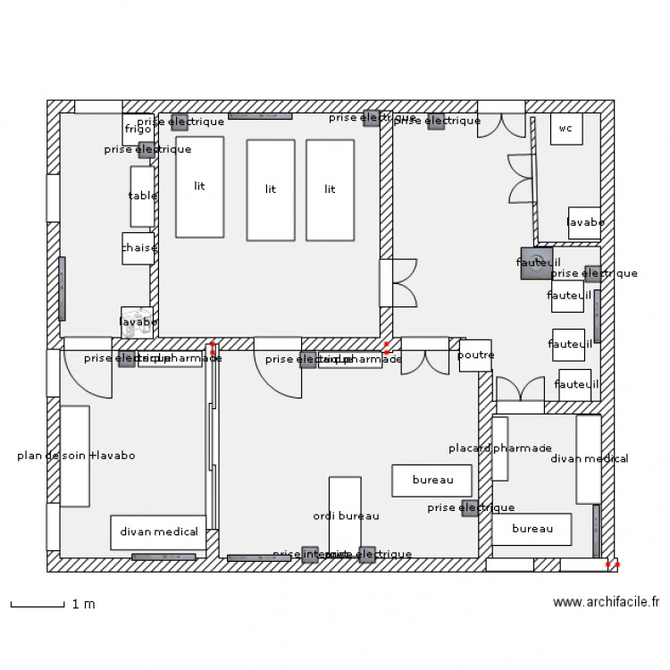 infirmerie suivant jean fred. Plan de 0 pièce et 0 m2