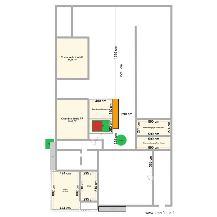 Aromatech extérieur. Plan de 9 pièces et 176 m2