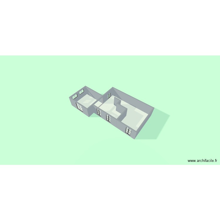 maison. Plan de 2 pièces et 97 m2