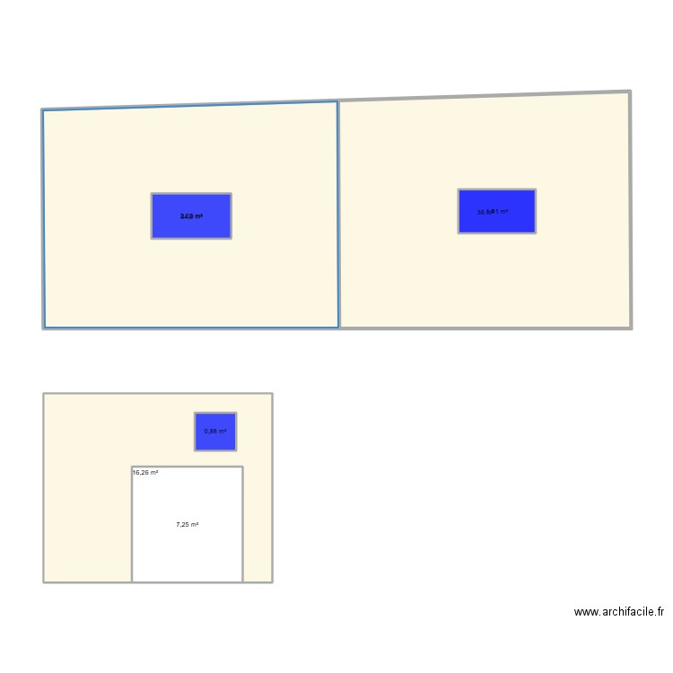 toiture grange existant. Plan de 7 pièces et 104 m2