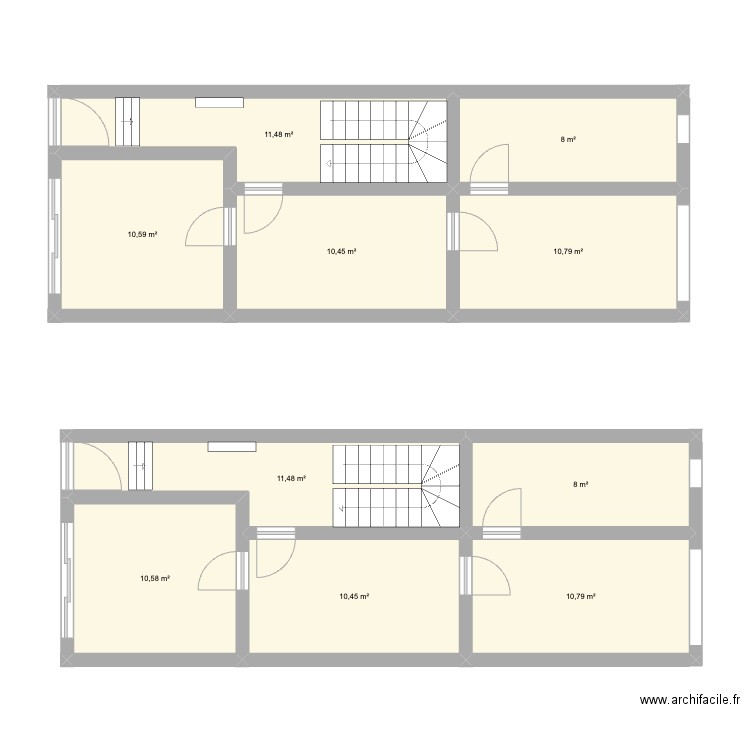 strasbourg. Plan de 10 pièces et 103 m2