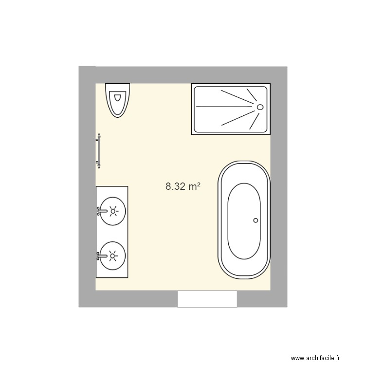 Salle de bain 1. Plan de 0 pièce et 0 m2