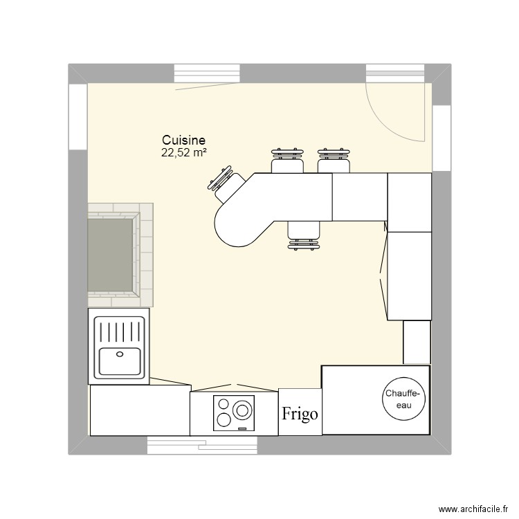 PROJET CUISINE. Plan de 0 pièce et 0 m2