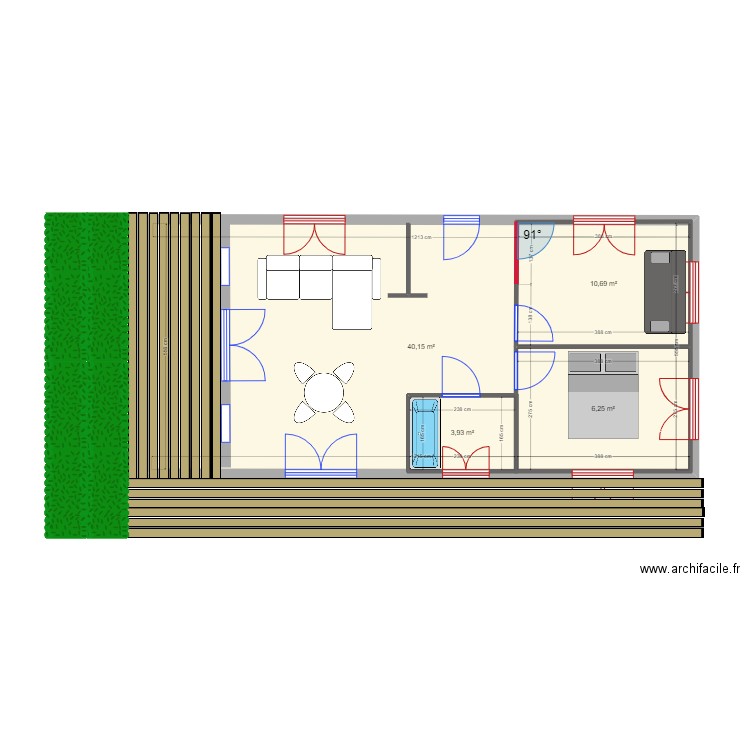 IKA. Plan de 4 pièces et 93 m2