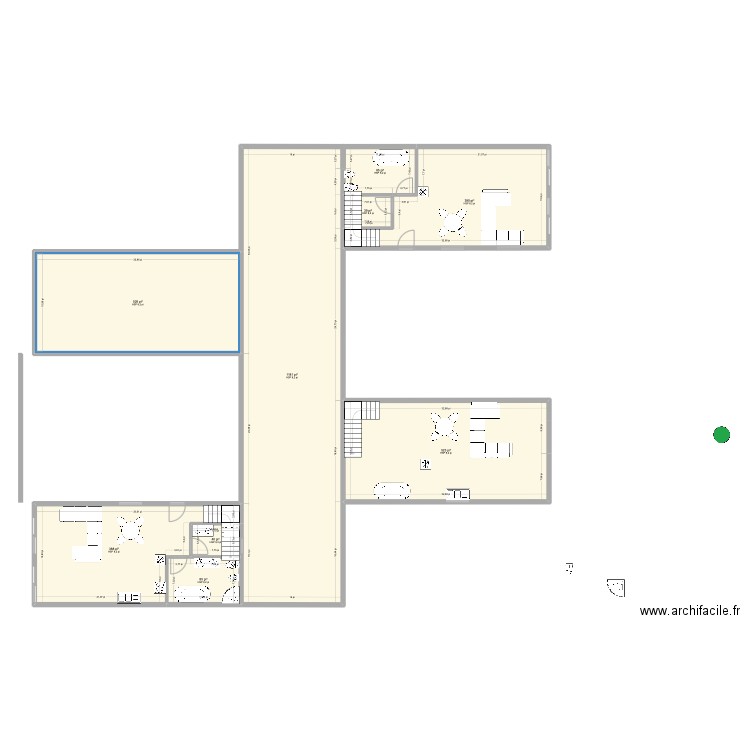 Plan 3. Plan de 18 pièces et 370 m2