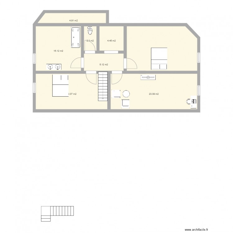 maison Roncey etage. Plan de 0 pièce et 0 m2