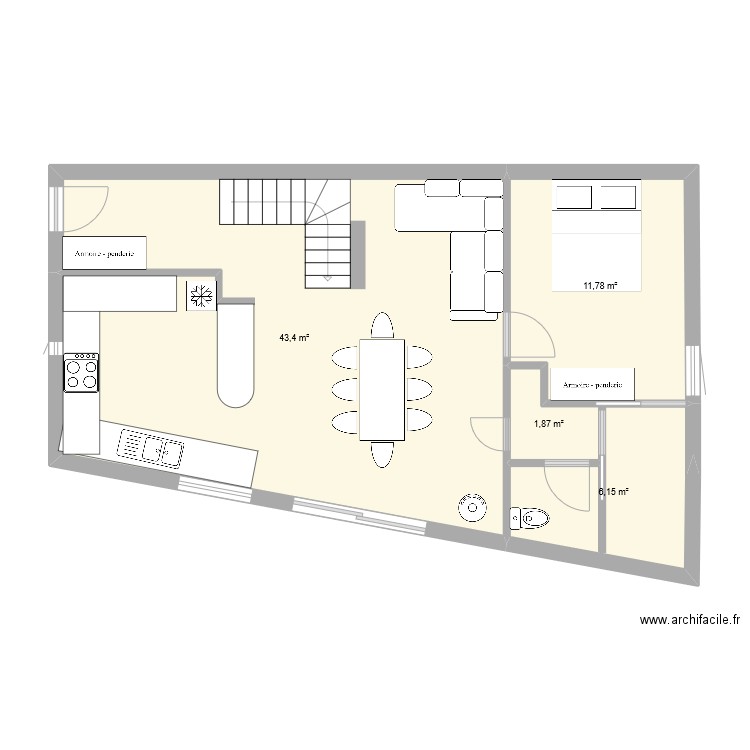 PEYRIAC RDC 2. Plan de 0 pièce et 0 m2