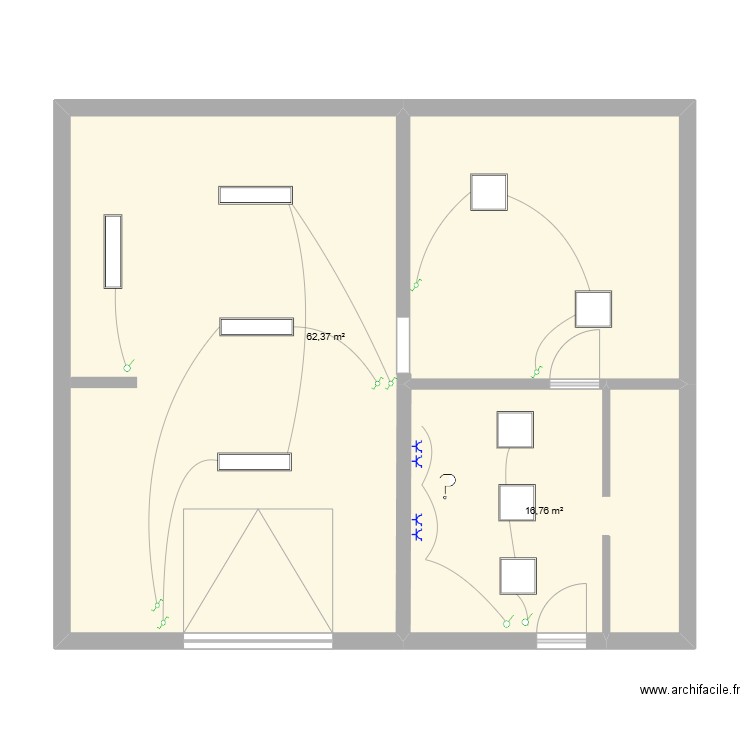 Catia é Bruno. Plan de 8 pièces et 157 m2