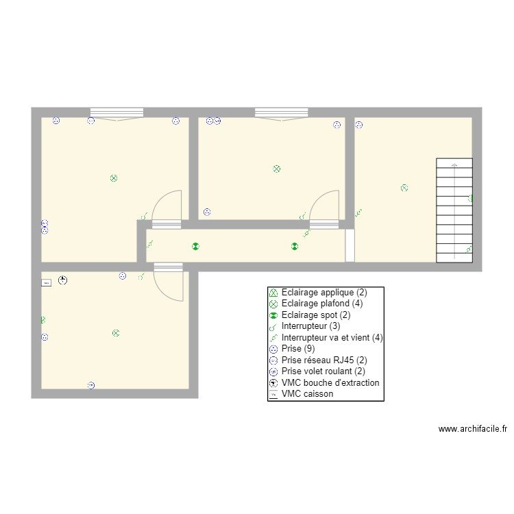 M.Samier Etage. Plan de 0 pièce et 0 m2