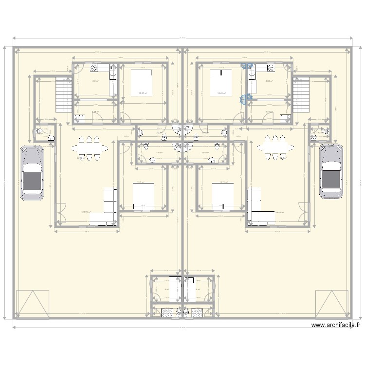 Plan Twin Villa. Plan de 0 pièce et 0 m2