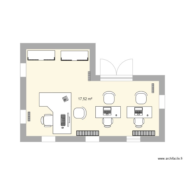 Bureau. Plan de 0 pièce et 0 m2