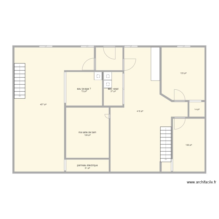 sous sol. Plan de 0 pièce et 0 m2