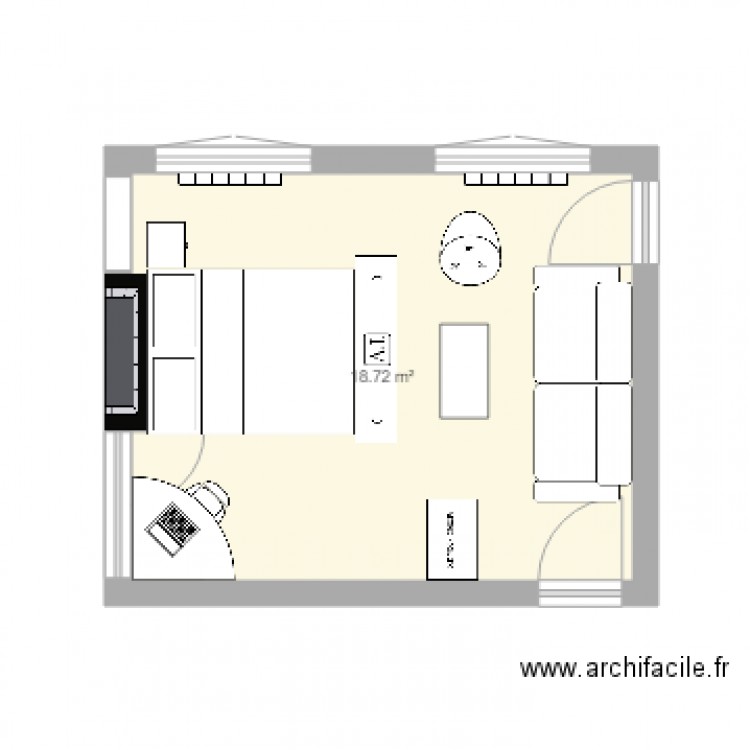 Chambre. Plan de 0 pièce et 0 m2