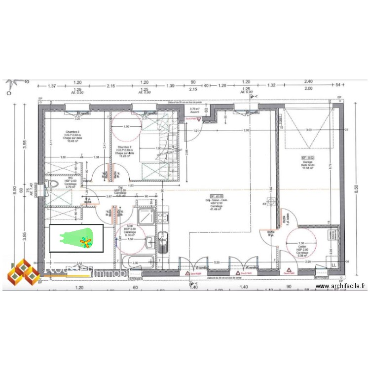 Maison. Plan de 0 pièce et 0 m2