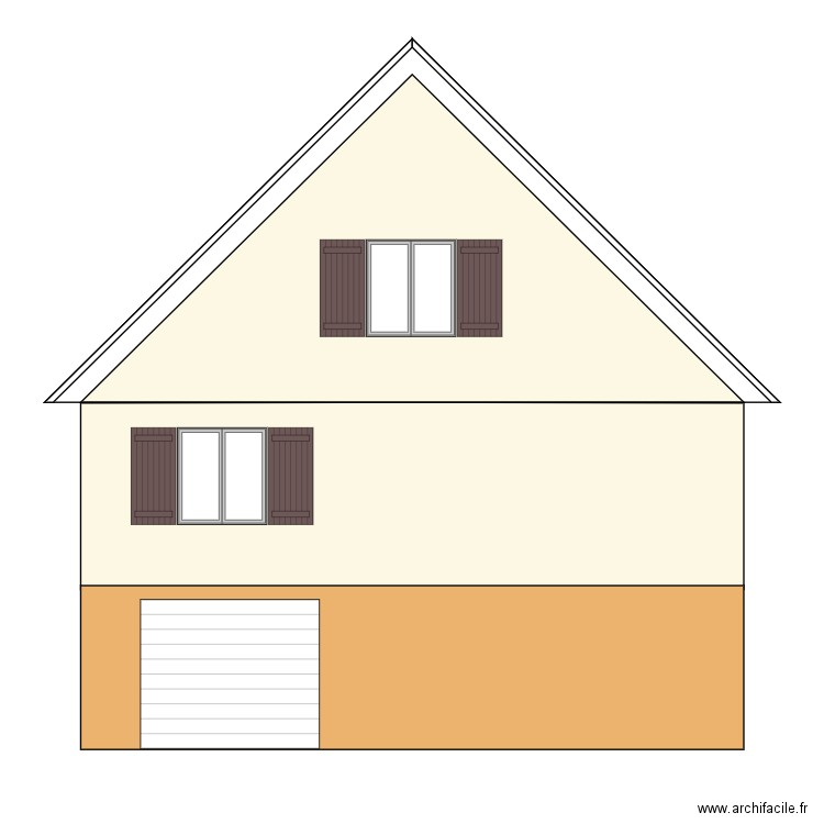 Façade initial ouest. Plan de 0 pièce et 0 m2