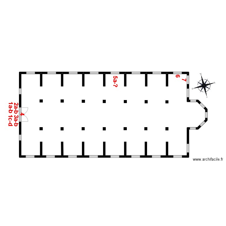 Villefranche. Plan de 1 pièce et 280 m2