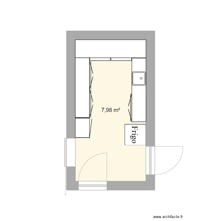 Ramonville - Buanderie. Plan de 1 pièce et 8 m2