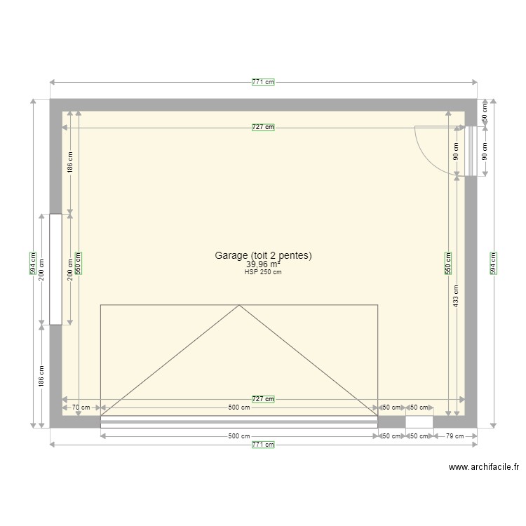 GARAGE - Plan 1 pièce 40 m2 dessiné par Thierry-B