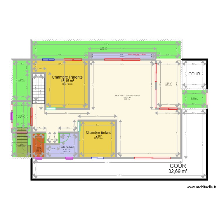 Villa Luxe  PLAN 1ere Etage Vide. Plan de 0 pièce et 0 m2