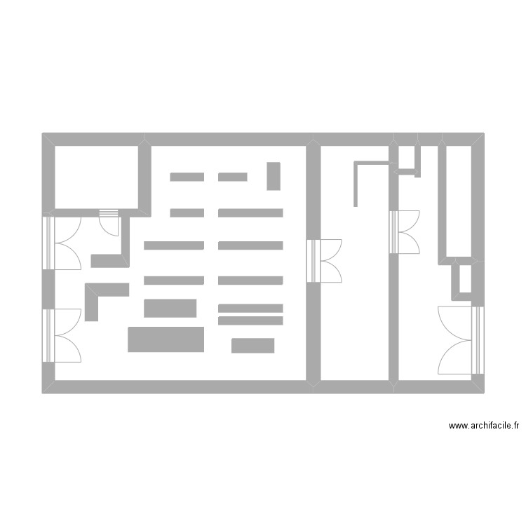 Plan de masse. Plan de 6 pièces et 39 m2