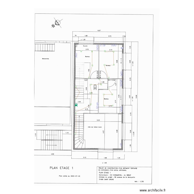 etage 1 extension v3. Plan de 0 pièce et 0 m2