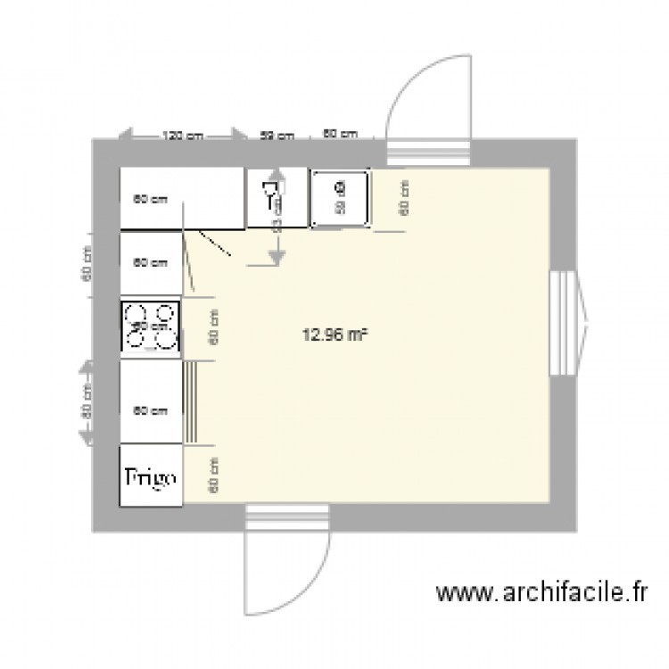 cuisine projet. Plan de 0 pièce et 0 m2