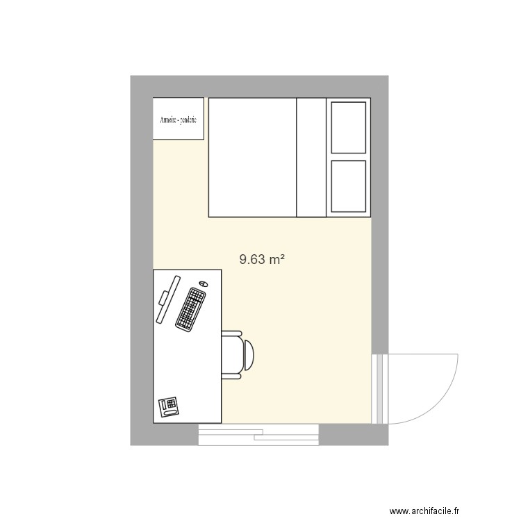 Chambre . Plan de 0 pièce et 0 m2