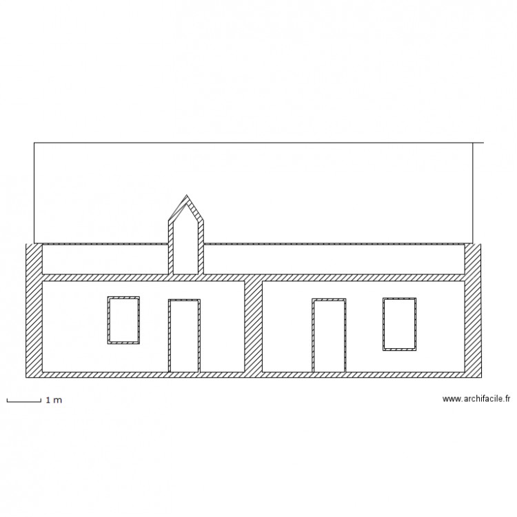 plan de coupe facade 1.00 . Plan de 0 pièce et 0 m2