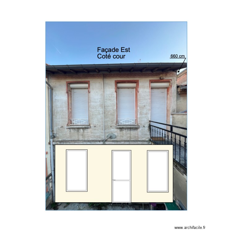 projet cote cour. Plan de 0 pièce et 0 m2