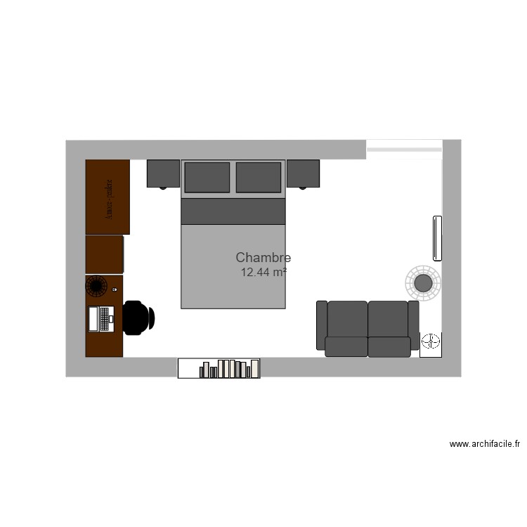 Chambre Guilliam. Plan de 0 pièce et 0 m2