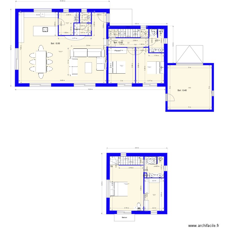 villa Ken Montagnac v5. Plan de 0 pièce et 0 m2