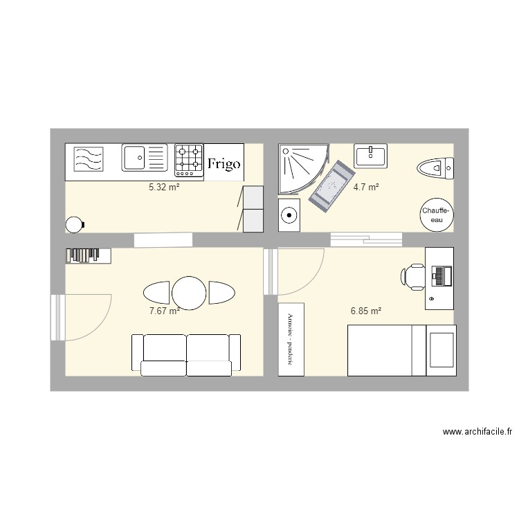 logement etudiant. Plan de 0 pièce et 0 m2