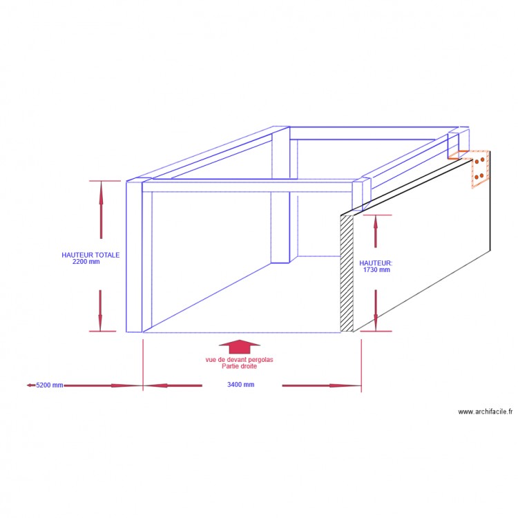 pergolas piscine à droite. Plan de 0 pièce et 0 m2