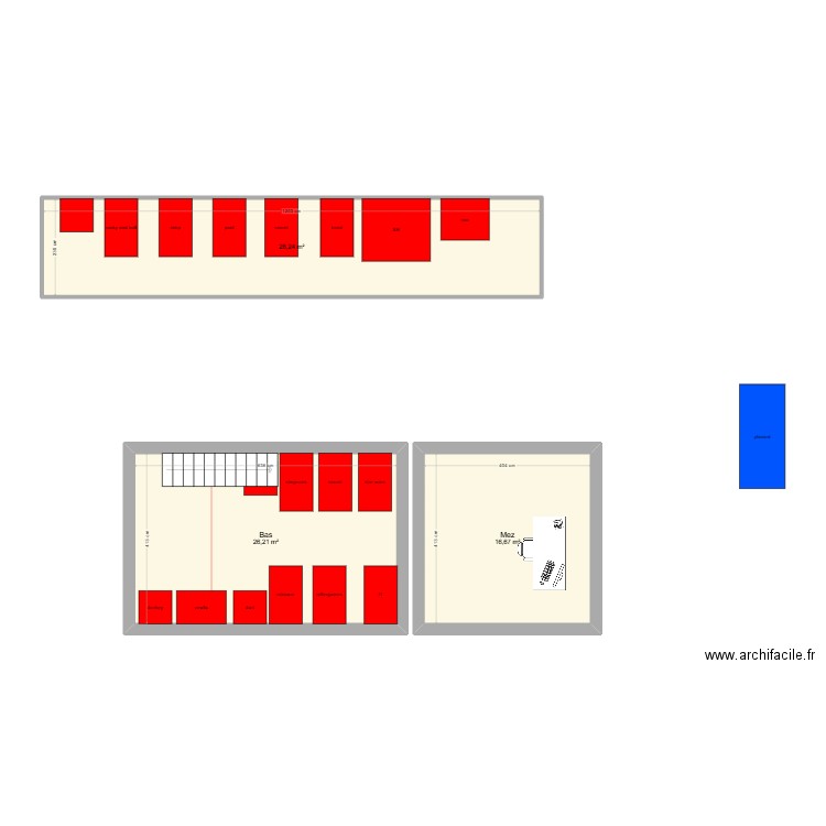 garage causse new. Plan de 3 pièces et 71 m2