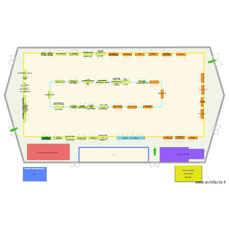 2024 COSEC Plan tables Fête Associations V3. Plan de 4 pièces et 1816 m2