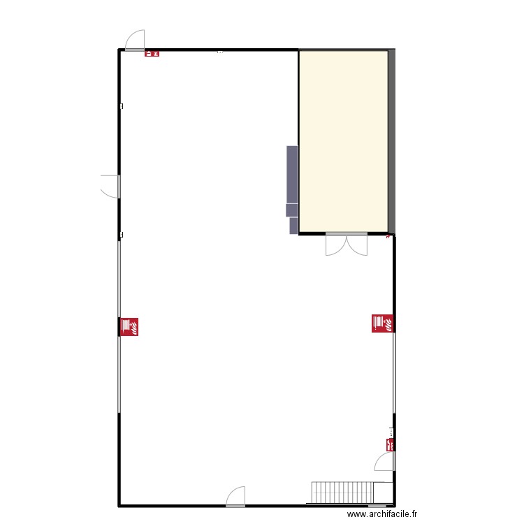 PLAN Équipement Incendie / Élec. Plan de 2 pièces et 372 m2