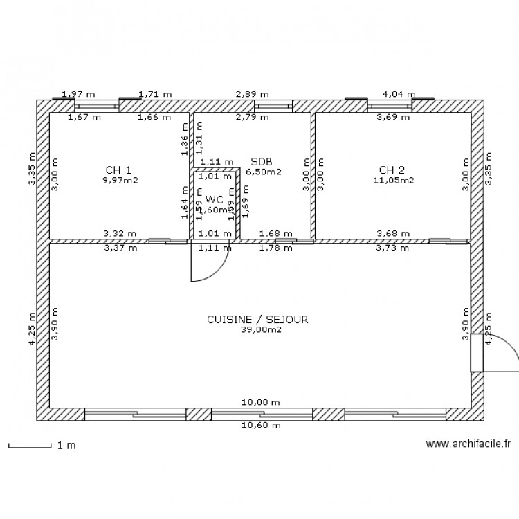 PLAN 70M2 DIIF. Plan de 0 pièce et 0 m2