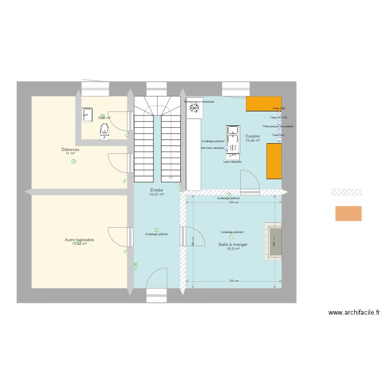 rdc jABREILLE. Plan de 0 pièce et 0 m2