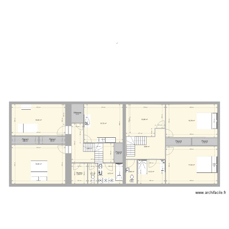 Etage Aunay Simon. Plan de 0 pièce et 0 m2