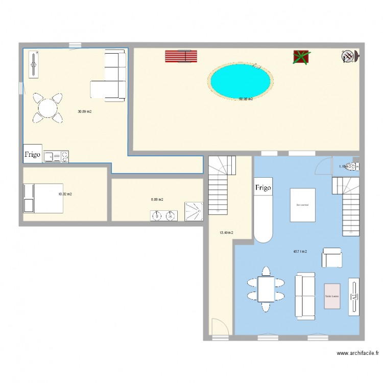 projet t2 au dessus des garages. Plan de 0 pièce et 0 m2