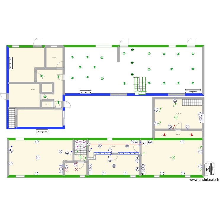 Moal amandine . Plan de 9 pièces et 209 m2