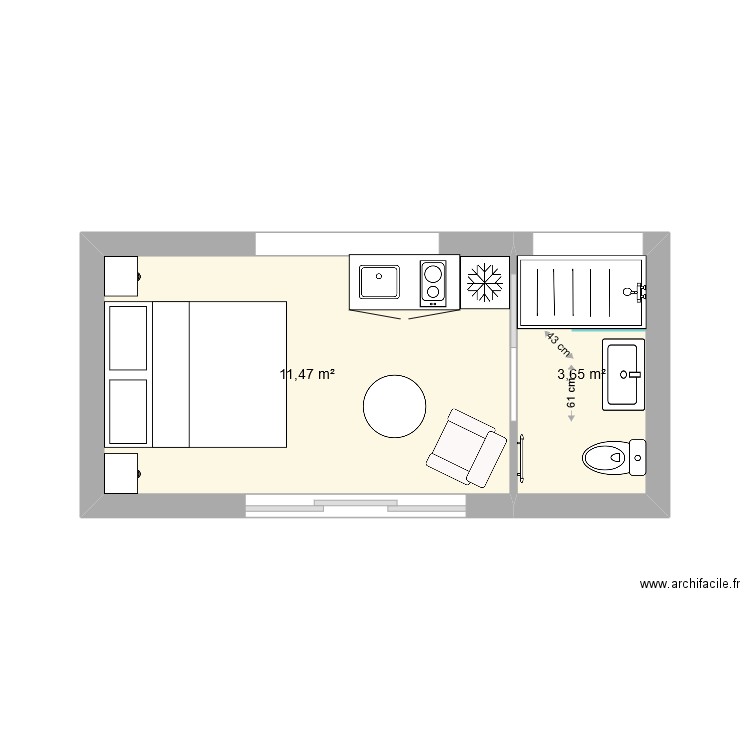 Chalet 20m² hors tout. Plan de 0 pièce et 0 m2