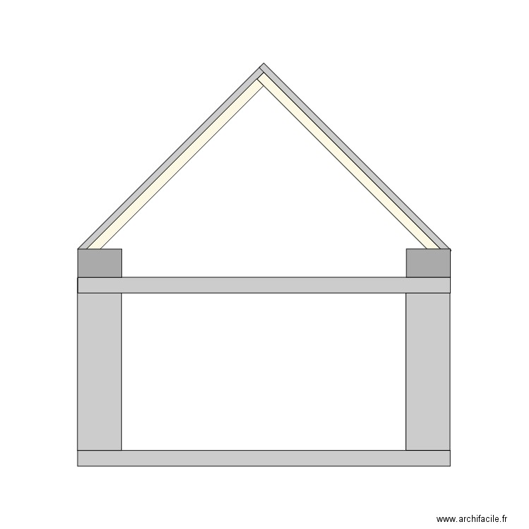 PLAN DE COUPE PIGNON TOMBE. Plan de 0 pièce et 0 m2