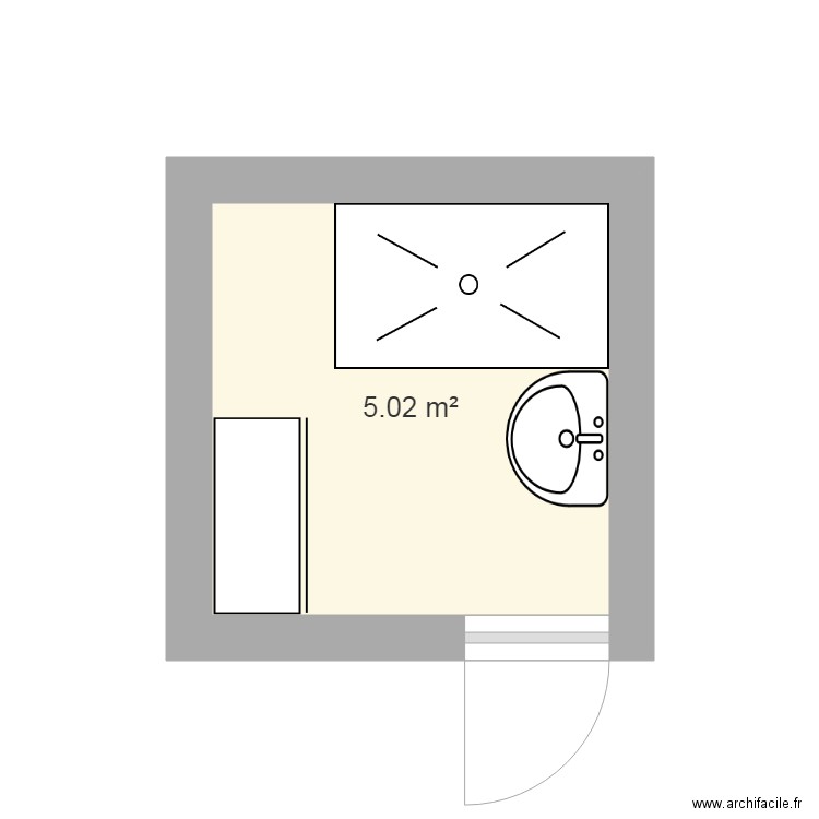 salle de bain mamie - Plan dessiné par tiphany661