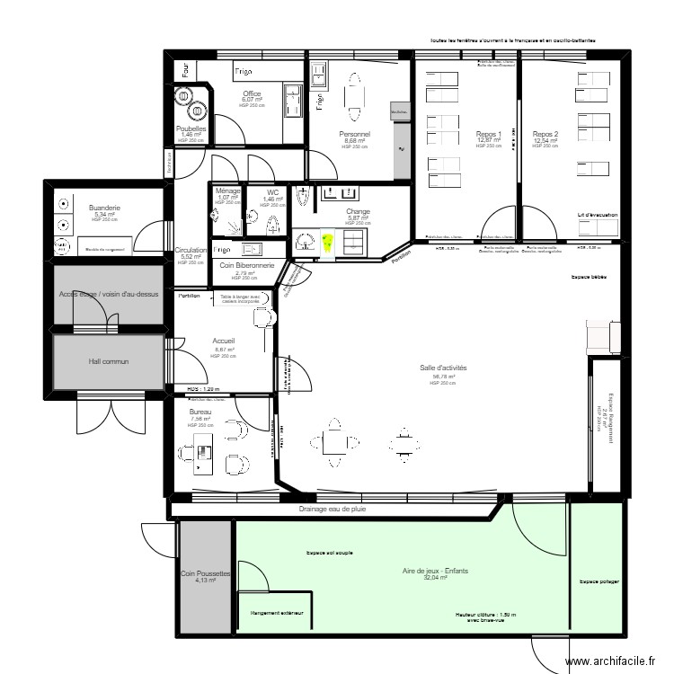 Evry - Bois Sauvage MAJ 31/07/2024. Plan de 19 pièces et 180 m2