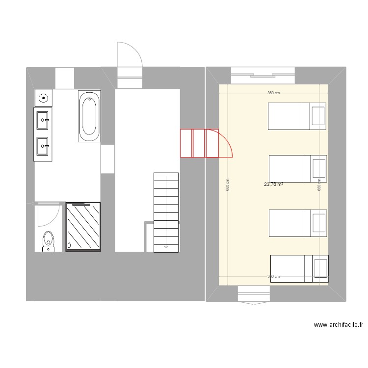 MONACHICHI Cave HUB. Plan de 1 pièce et 24 m2